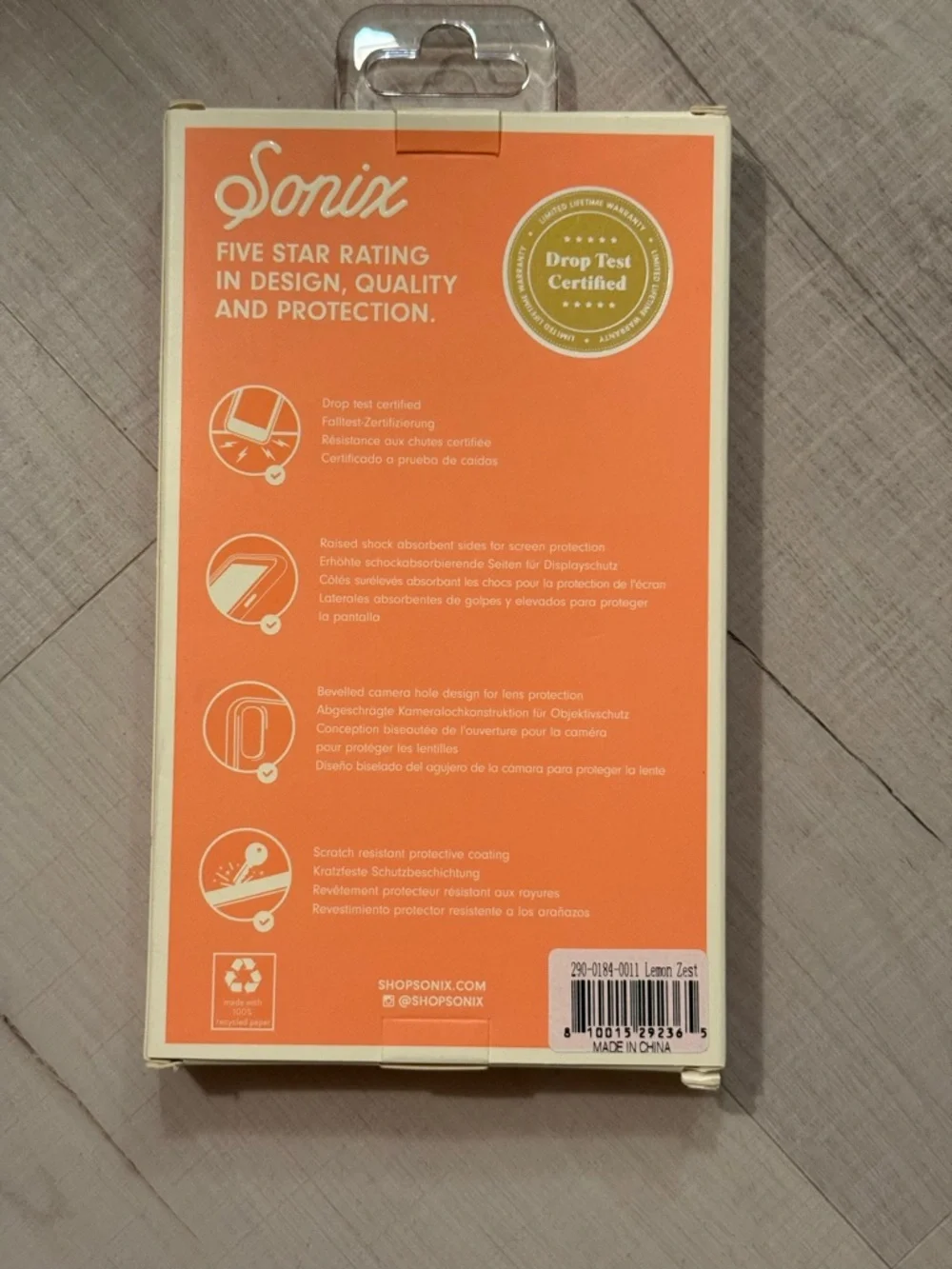 Sonix Clear Coat iPhone Case Yellow Lemon Print